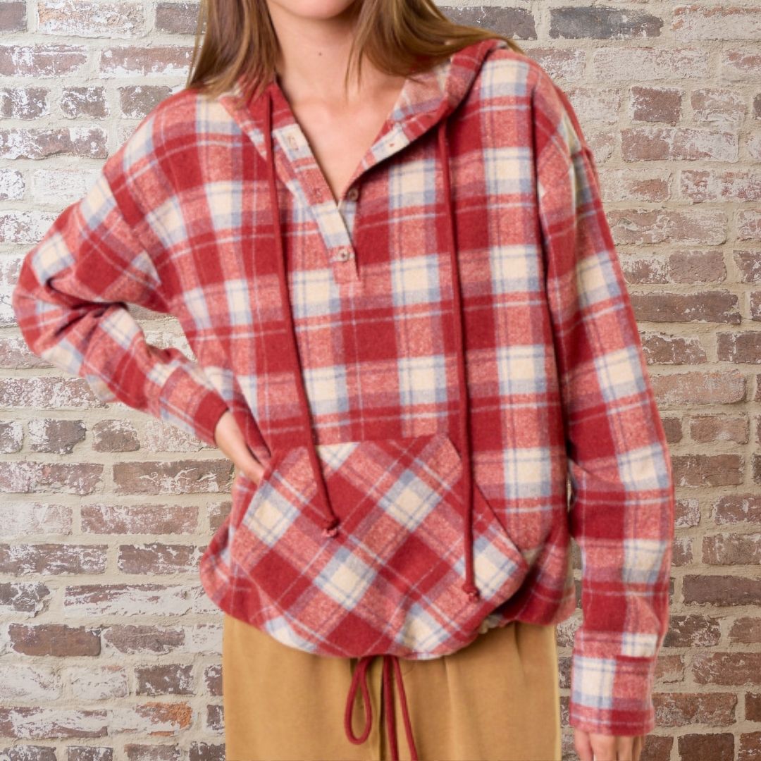 Carole Plaid Hoodie