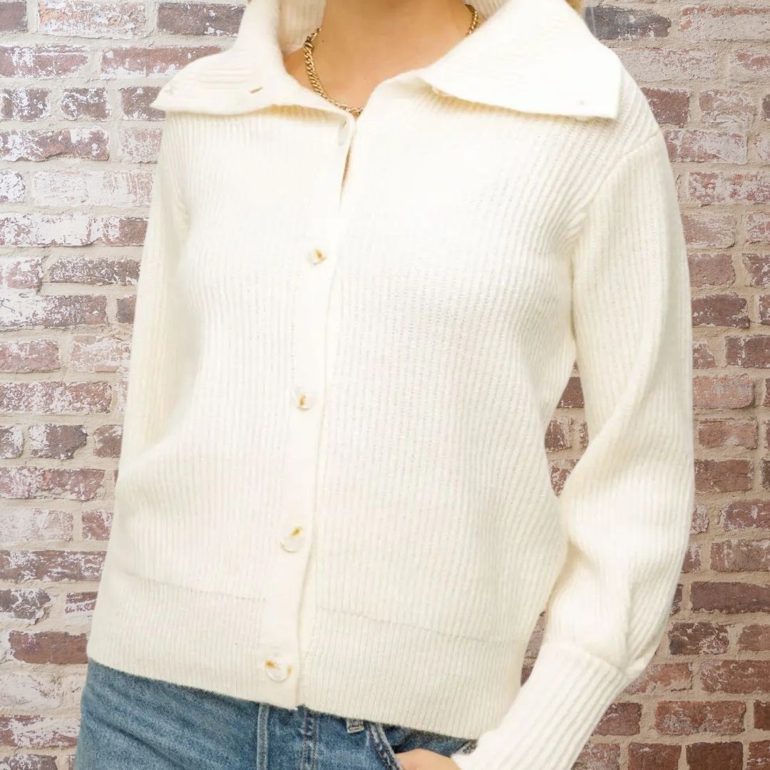 Cream Button Sweater