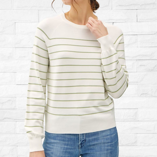 Sage Striped Sweater