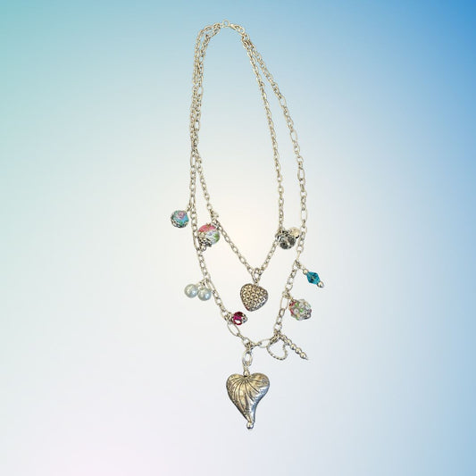 Heart Charm Layered Necklace