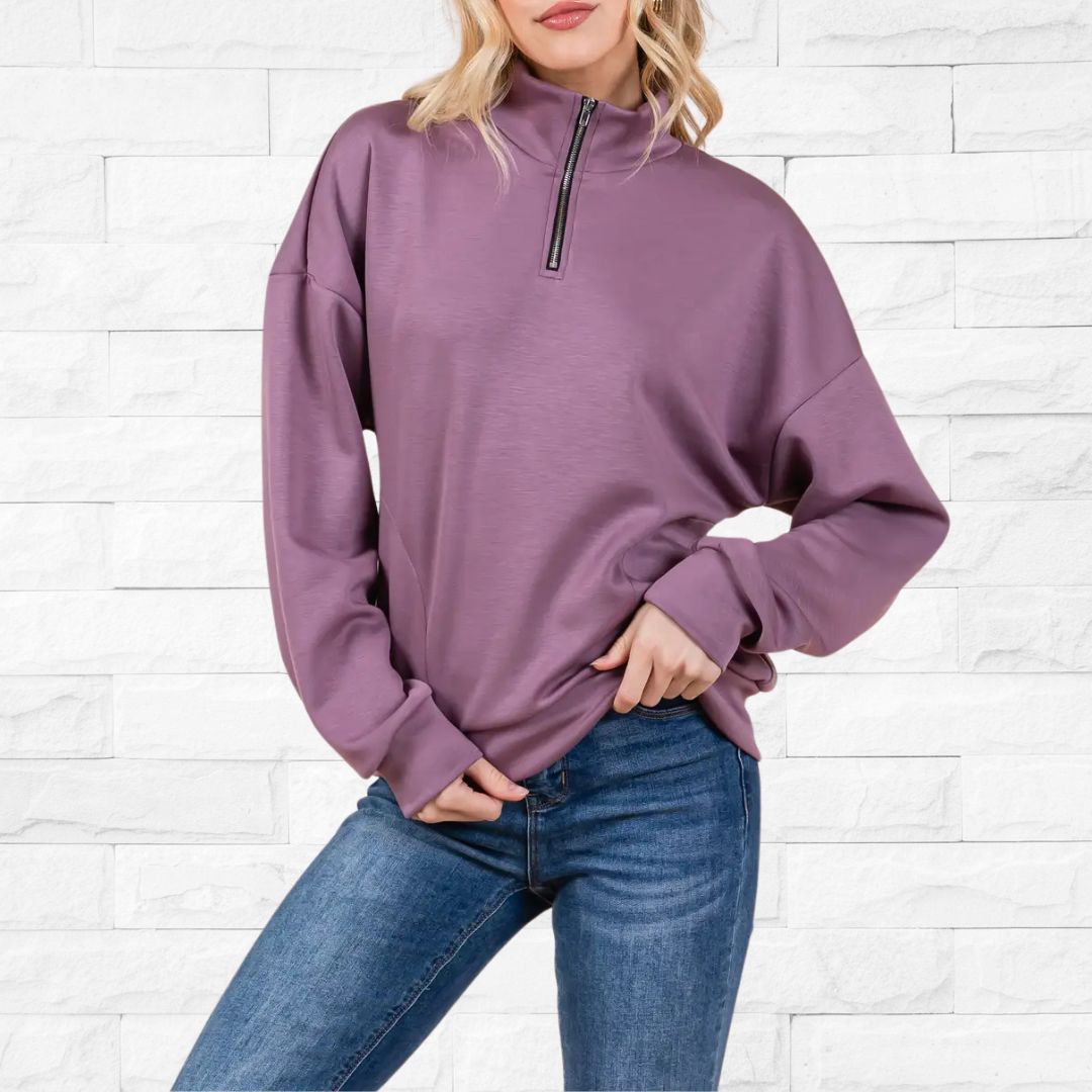 Plum Quarter Zip