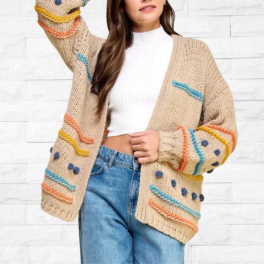 Pom Pom Cardigan