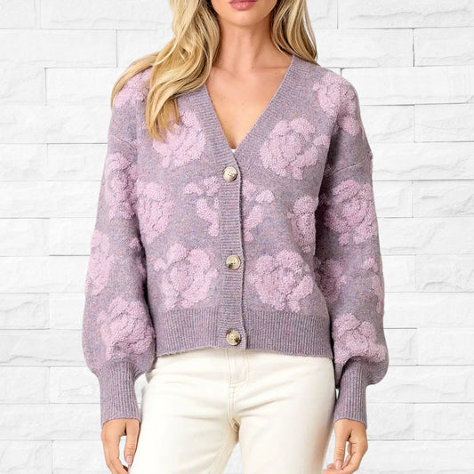 Floral Button Cardi