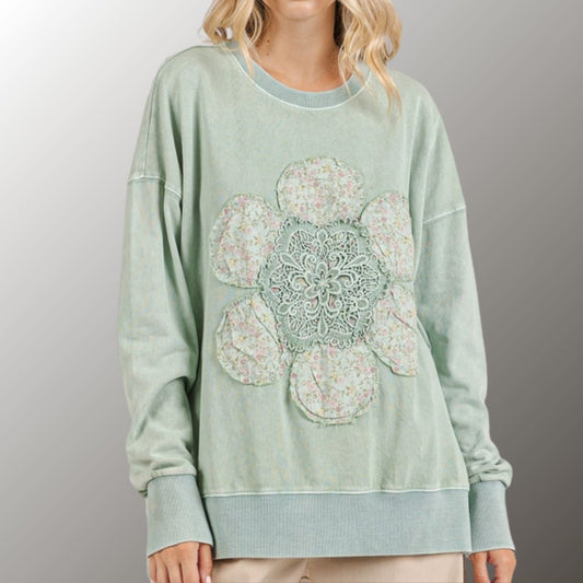 Sage Flower Top