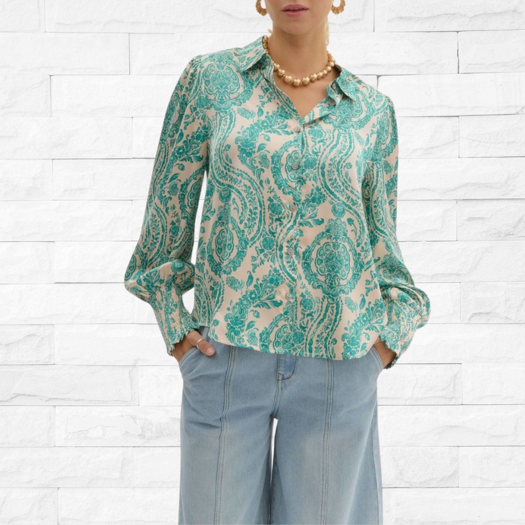 Emerald Paisley Top